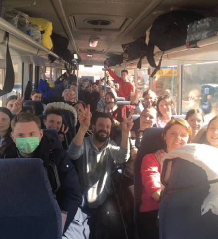 People from Zytomierz in bus